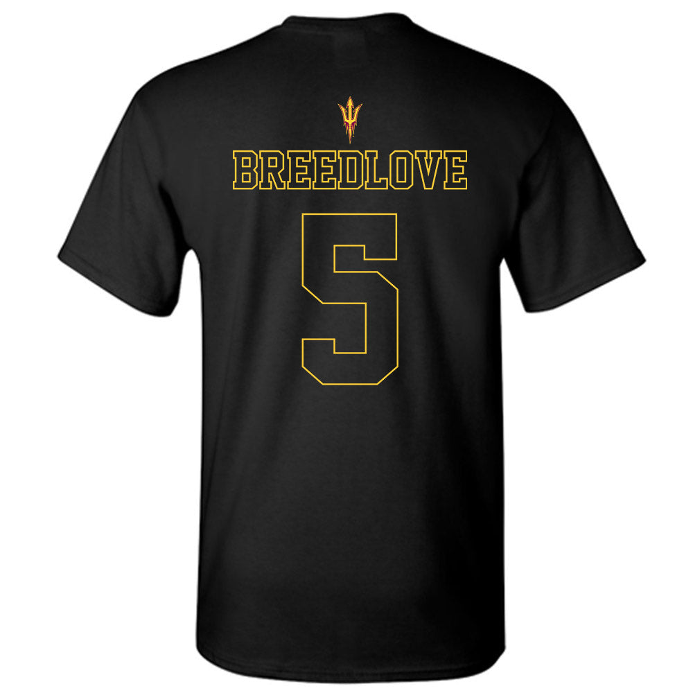 Arizona State - NCAA Football : Kyndrich Breedlove - Blackout Classic Shersey T-Shirt-1