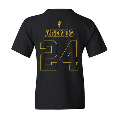 Arizona State - NCAA Football : Coleson Arends - Blackout Classic Shersey Youth T-Shirt-1
