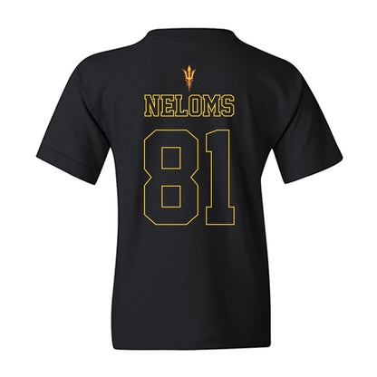 Arizona State - NCAA Football : Uriah Neloms - Blackout Classic Shersey Youth T-Shirt-1