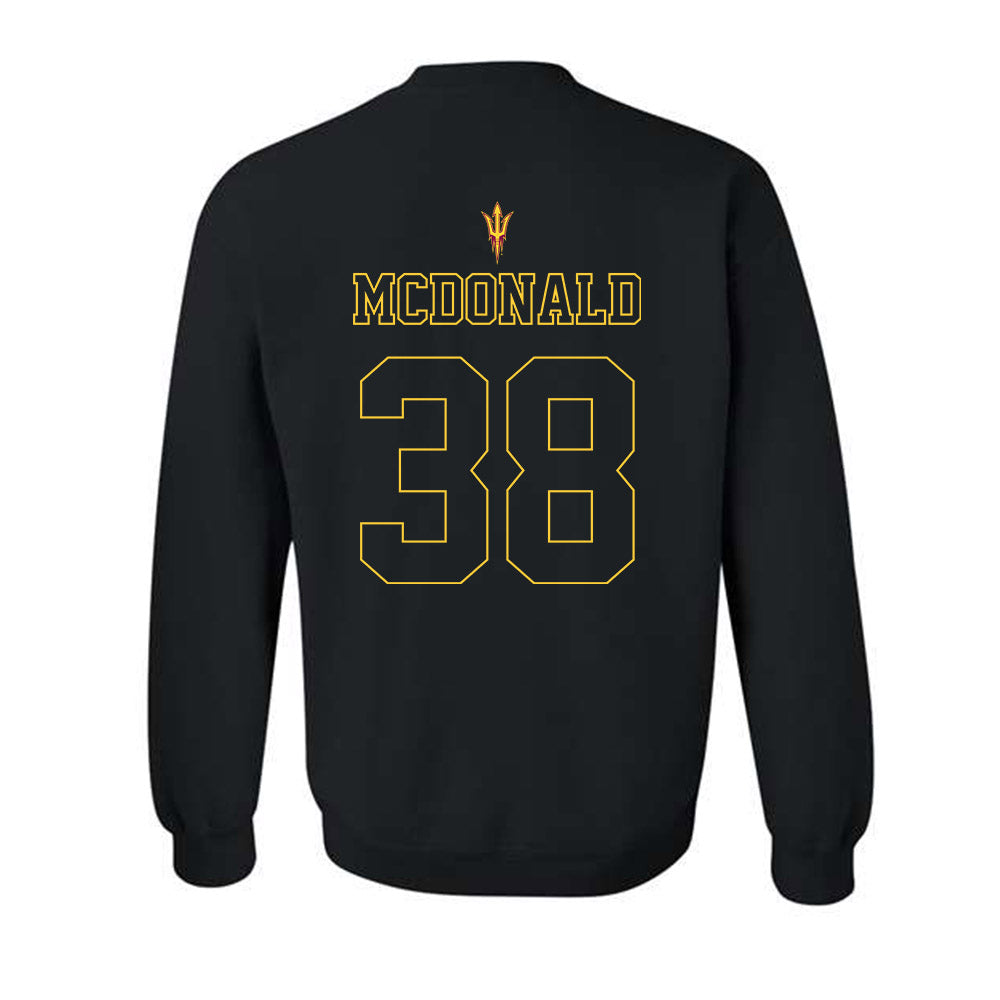 Arizona State - NCAA Football : Kyan McDonald - Blackout Classic Shersey Crewneck Sweatshirt-1