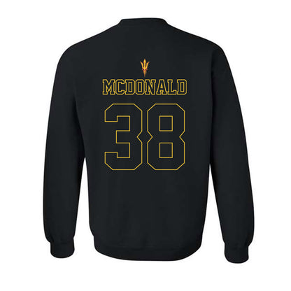 Arizona State - NCAA Football : Kyan McDonald - Blackout Classic Shersey Crewneck Sweatshirt-1