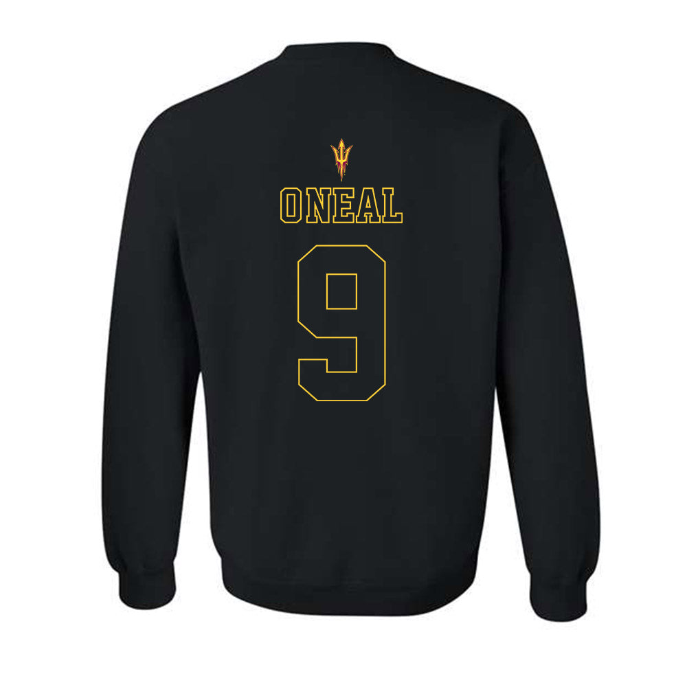 Arizona State - NCAA Football : Elijah O'Neal - Blackout Classic Shersey Crewneck Sweatshirt-1