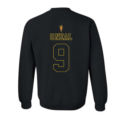 Arizona State - NCAA Football : Elijah O'Neal - Blackout Classic Shersey Crewneck Sweatshirt-1