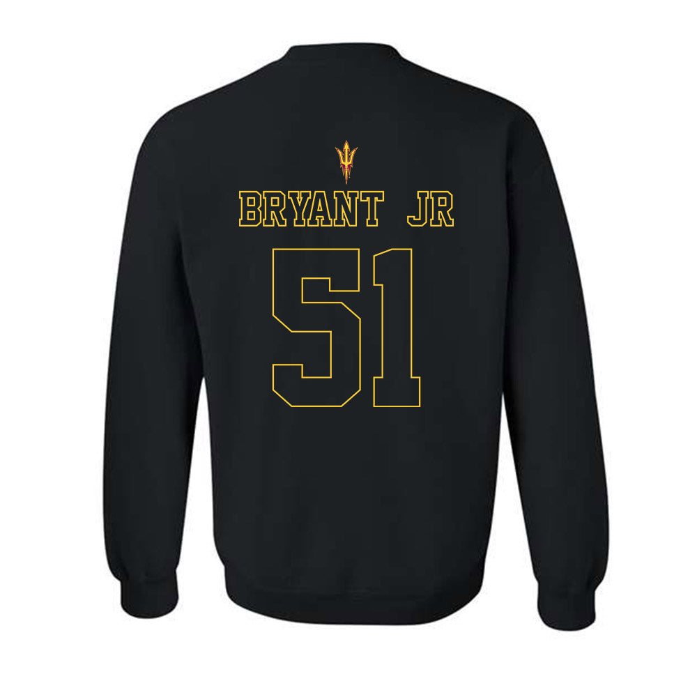 Arizona State - NCAA Football : Desean Bryant Jr - Blackout Classic Shersey Crewneck Sweatshirt-1