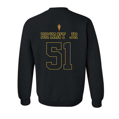 Arizona State - NCAA Football : Desean Bryant Jr - Blackout Classic Shersey Crewneck Sweatshirt-1