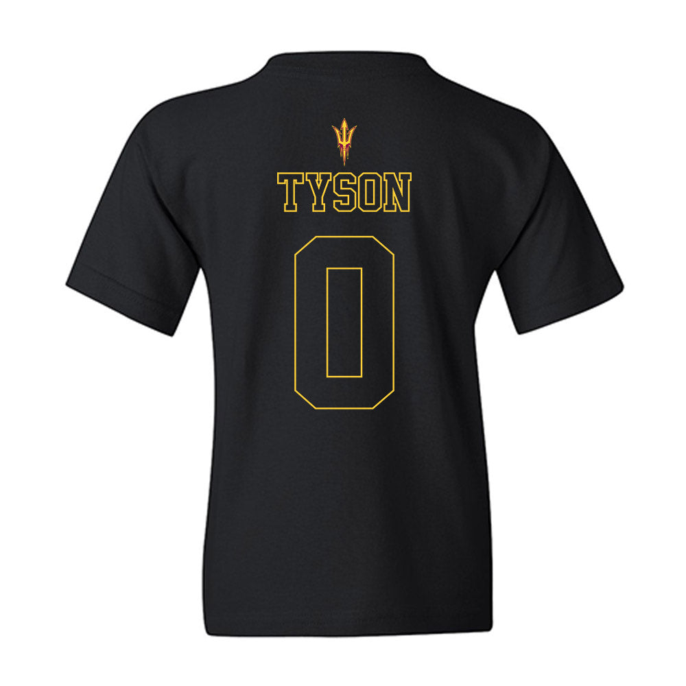 Arizona State - NCAA Football : Jordyn Tyson - Blackout Classic Shersey Youth T-Shirt-1