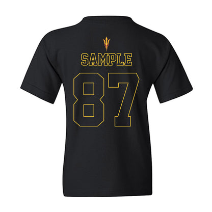 Arizona State - NCAA Football : Zechariah Sample - Blackout Classic Shersey Youth T-Shirt-1