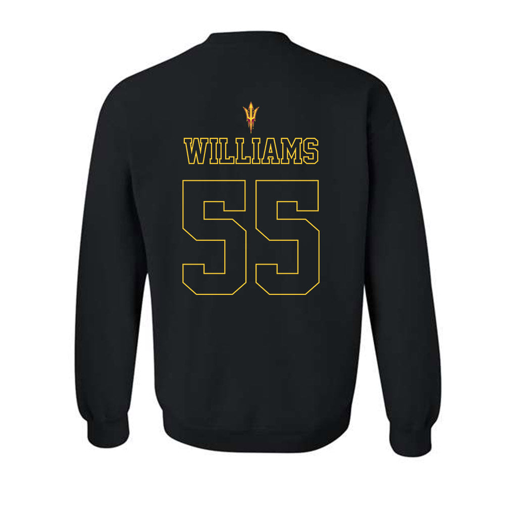 Arizona State - NCAA Football : Ramar Williams - Blackout Classic Shersey Crewneck Sweatshirt-1