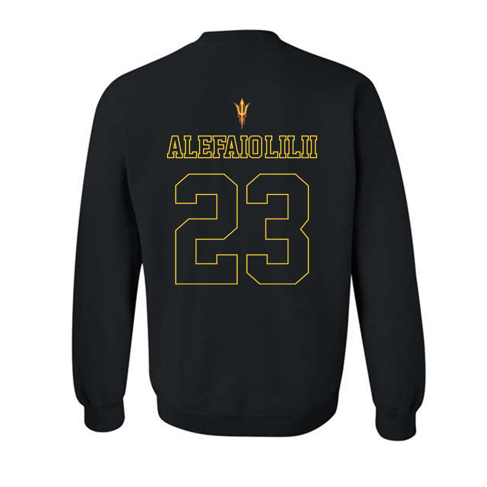 Arizona State - NCAA Football : Benjamin Alefaio-Lilii - Blackout Classic Shersey Crewneck Sweatshirt-1