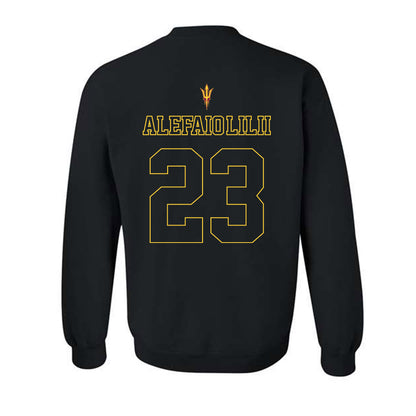 Arizona State - NCAA Football : Benjamin Alefaio-Lilii - Blackout Classic Shersey Crewneck Sweatshirt-1