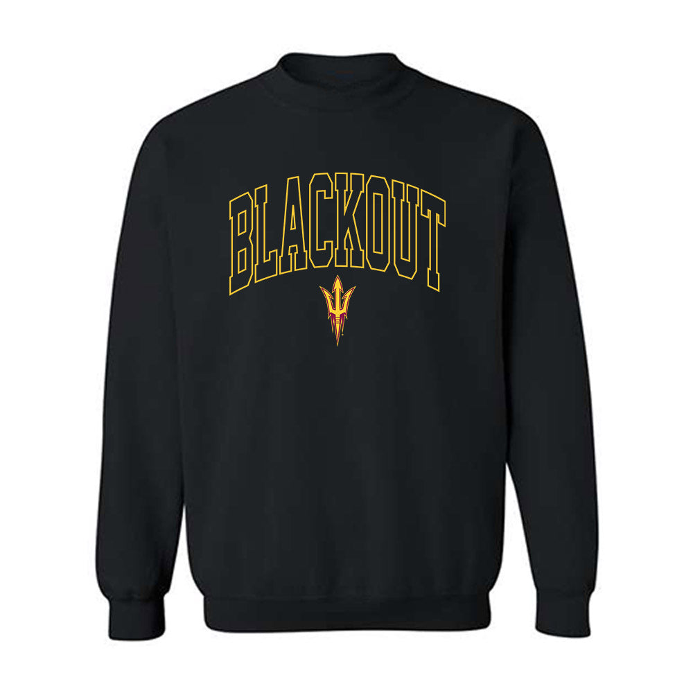 Arizona State - NCAA Football : Montana Warren - Blackout Classic Shersey Crewneck Sweatshirt-0