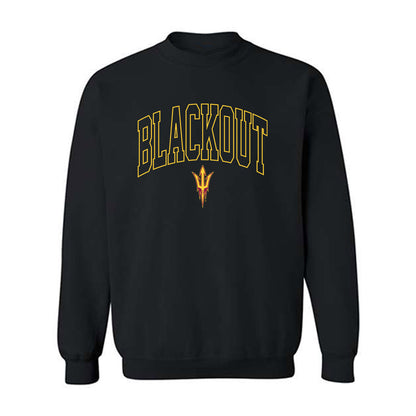 Arizona State - NCAA Football : Salesi Manu - Blackout Classic Shersey Crewneck Sweatshirt-0