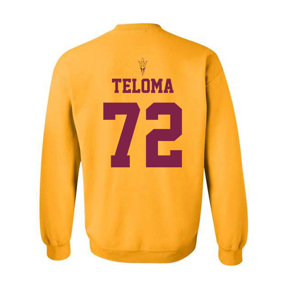 Arizona State - NCAA Football : Doughless Teloma - Generic Shersey Crewneck Sweatshirt-1