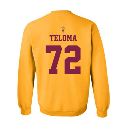 Arizona State - NCAA Football : Doughless Teloma - Generic Shersey Crewneck Sweatshirt-1