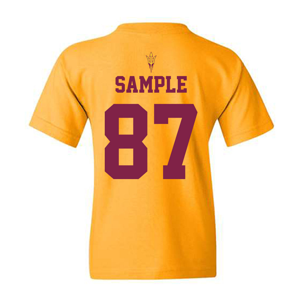 Arizona State - NCAA Football : Zechariah Sample - Homecoming and Salute to Service Youth T-Shirt-1