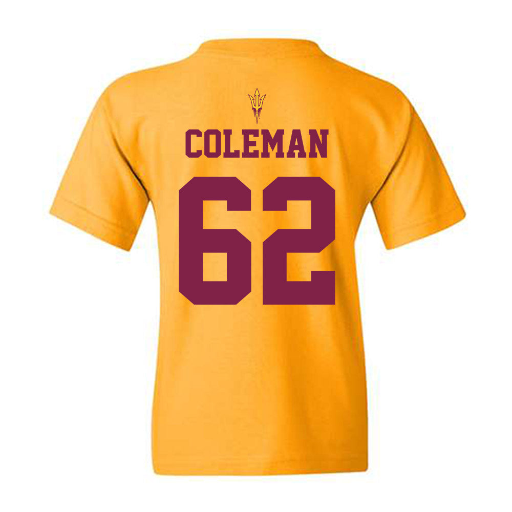 Arizona State - NCAA Football : Ben Coleman - Homecoming and Salute to Service Youth T-Shirt-1