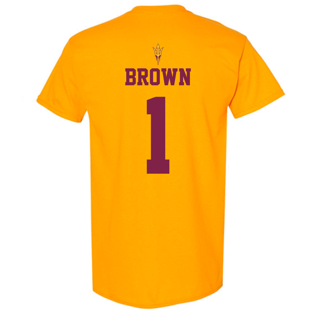 Arizona State - NCAA Football : Kyson Brown - Homecoming and Salute to Service T-Shirt-1