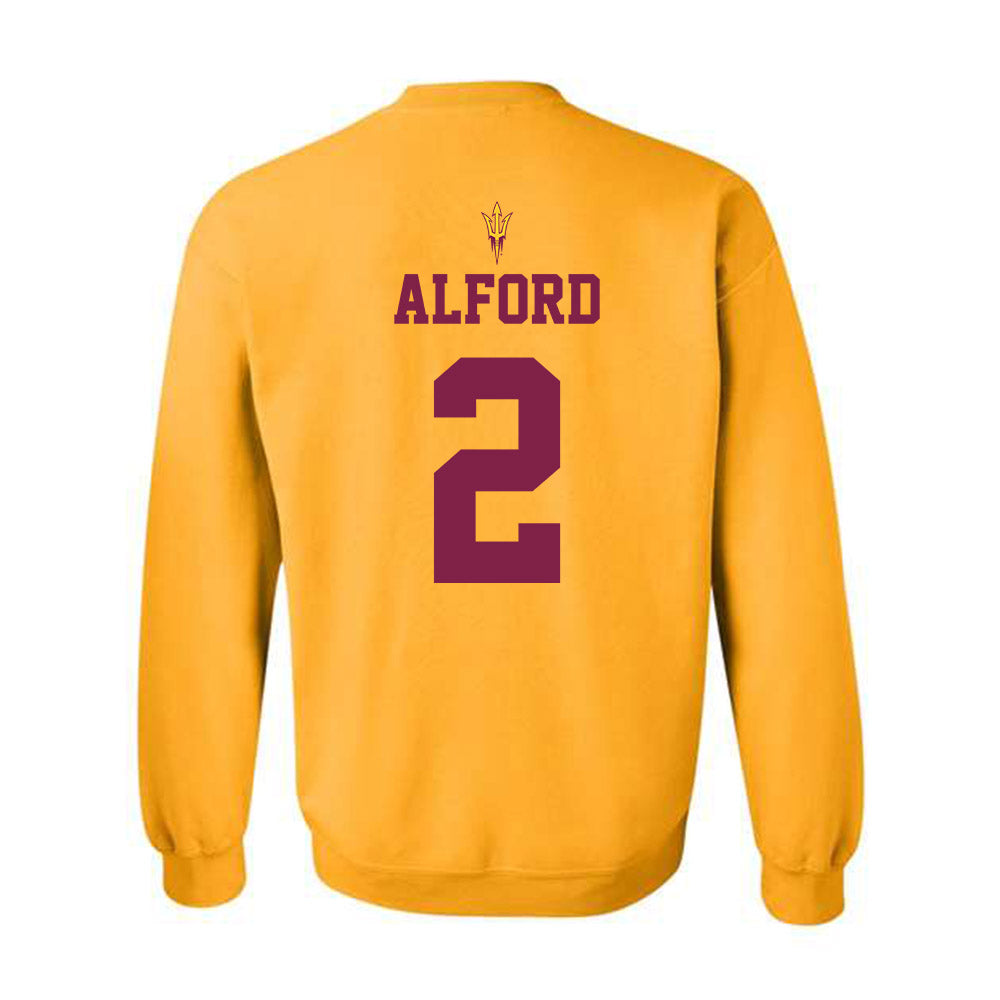 Arizona State - NCAA Football : Xavion Alford - Homecoming and Salute to Service Crewneck Sweatshirt-1