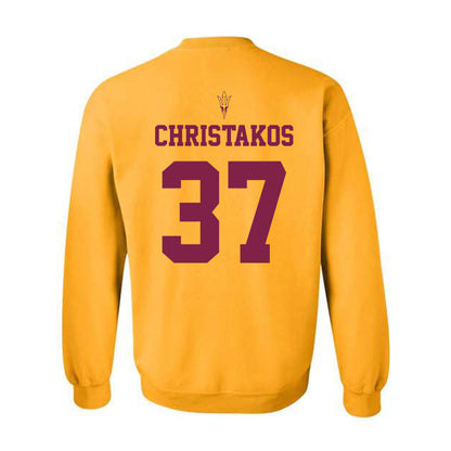 Arizona State - NCAA Football : Tommy Christakos - Homecoming and Salute to Service Crewneck Sweatshirt-1