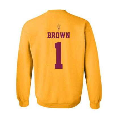 Arizona State - NCAA Football : Kyson Brown - Homecoming and Salute to Service Crewneck Sweatshirt-1