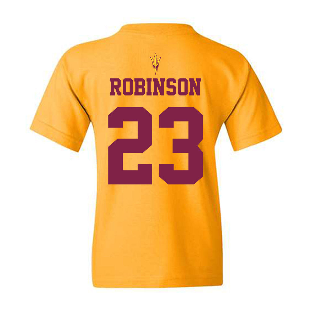 Arizona State - NCAA Football : Demarius Robinson - Homecoming and Salute to Service Youth T-Shirt-1