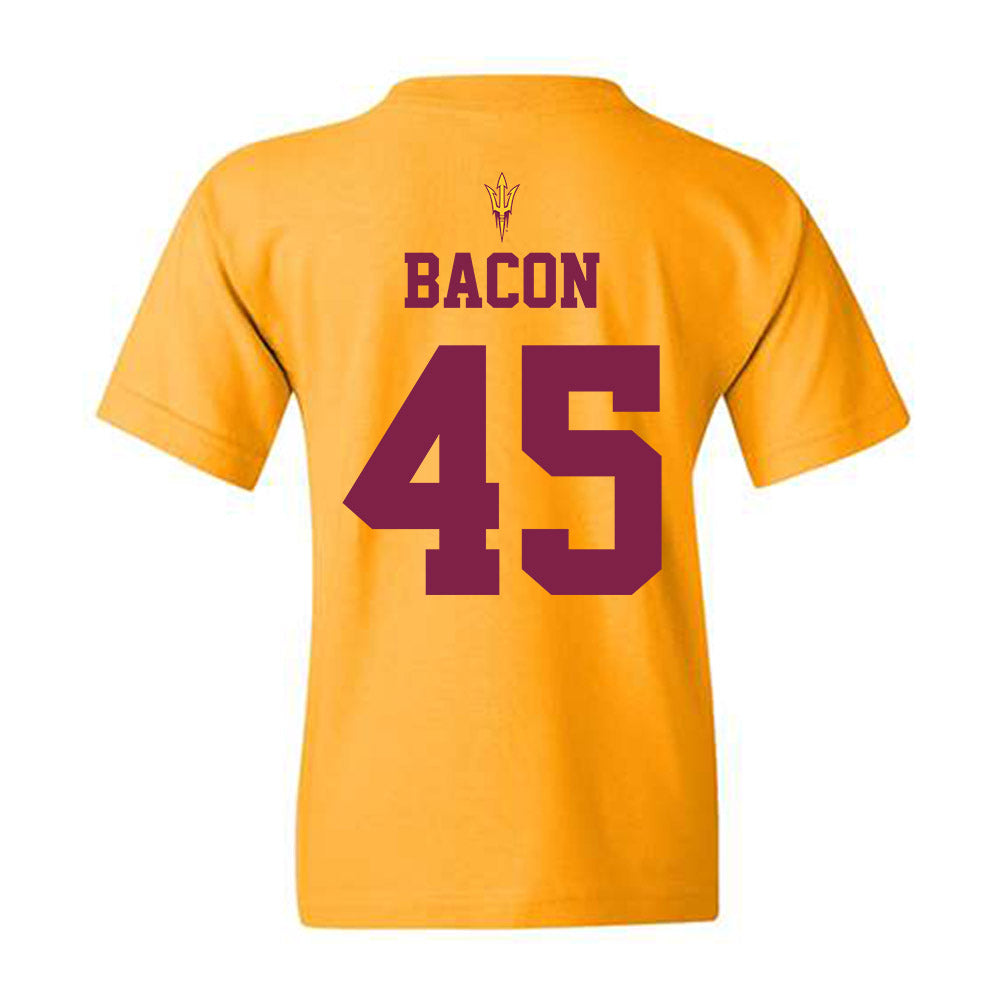 Arizona State - NCAA Football : Tristan Bacon - Homecoming and Salute to Service Youth T-Shirt-1