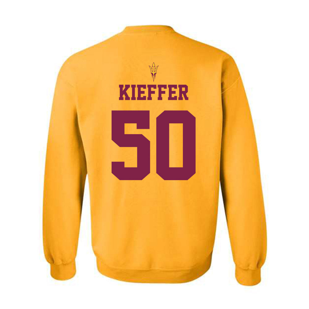 Arizona State - NCAA Football : Carston Kieffer - Homecoming and Salute to Service Crewneck Sweatshirt-1