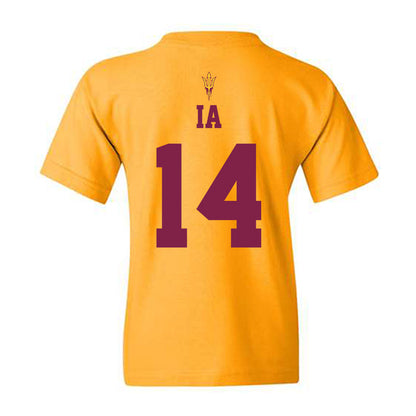 Arizona State - NCAA Football : Aaron Ia - Homecoming and Salute to Service Youth T-Shirt-1