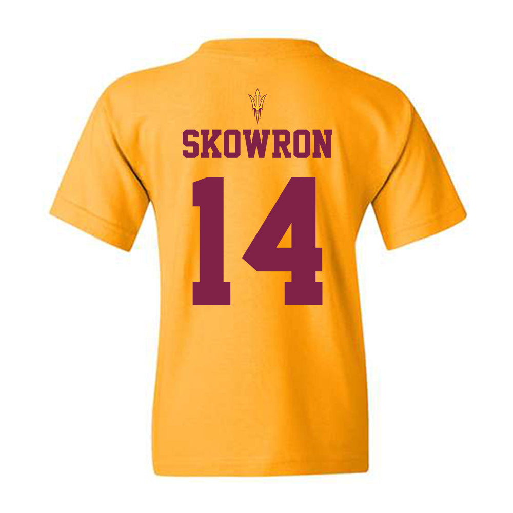 Arizona State - NCAA Football : Xavier Skowron - Homecoming and Salute to Service Youth T-Shirt-1