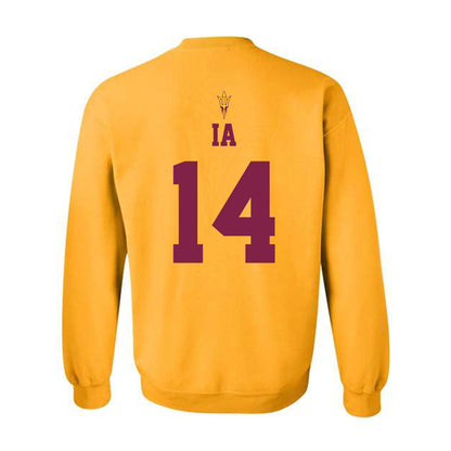Arizona State - NCAA Football : Aaron Ia - Homecoming and Salute to Service Crewneck Sweatshirt-1