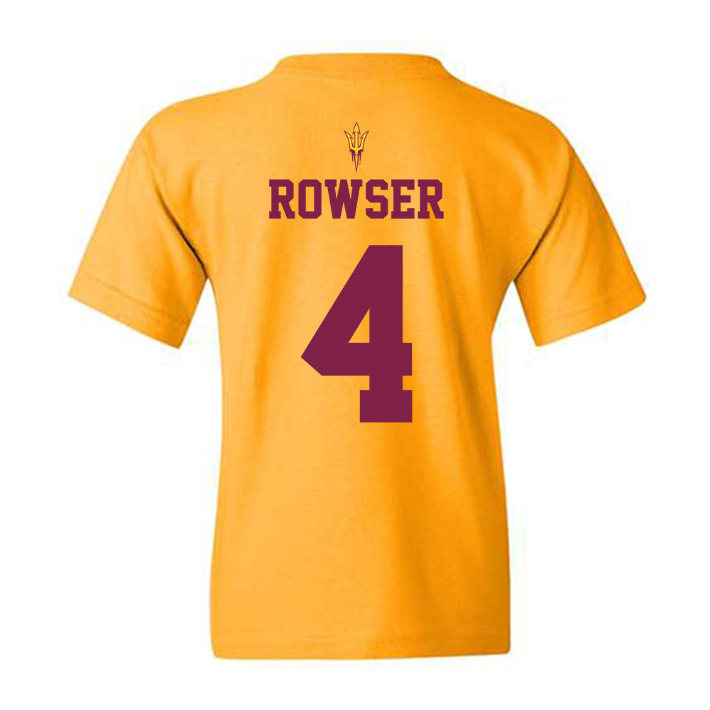 Arizona State - NCAA Football : Myles Rowser - Homecoming and Salute to Service Youth T-Shirt-1