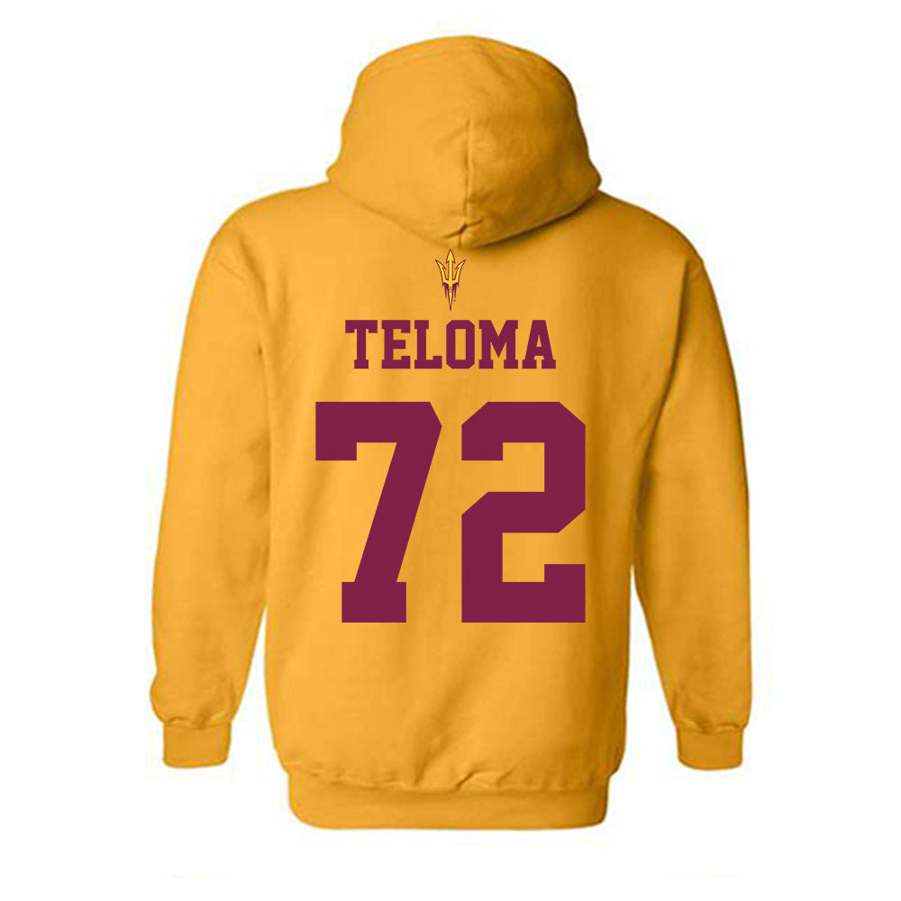 Arizona State - NCAA Football : Doughless Teloma - Homecoming and Salute to Service Hooded Sweatshirt-1