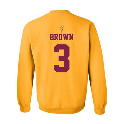 Arizona State - NCAA Football : Raleek Brown - Homecoming and Salute to Service Crewneck Sweatshirt-1