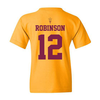 Arizona State - NCAA Football : Javan Robinson - Homecoming and Salute to Service Youth T-Shirt-1