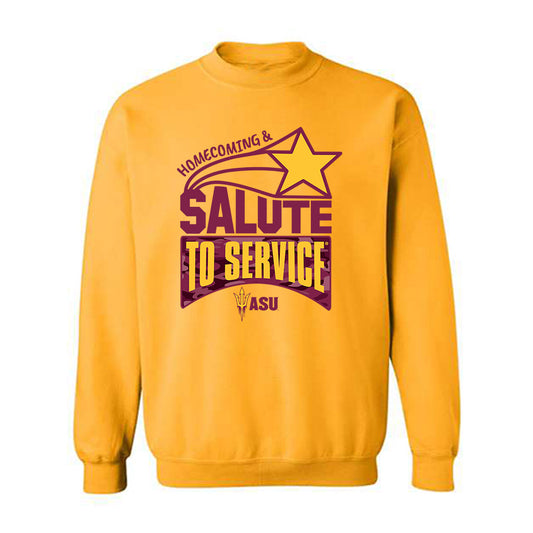 Arizona State - NCAA Football : Champ Westbrooks - Homecoming and Salute to Service Crewneck Sweatshirt-0