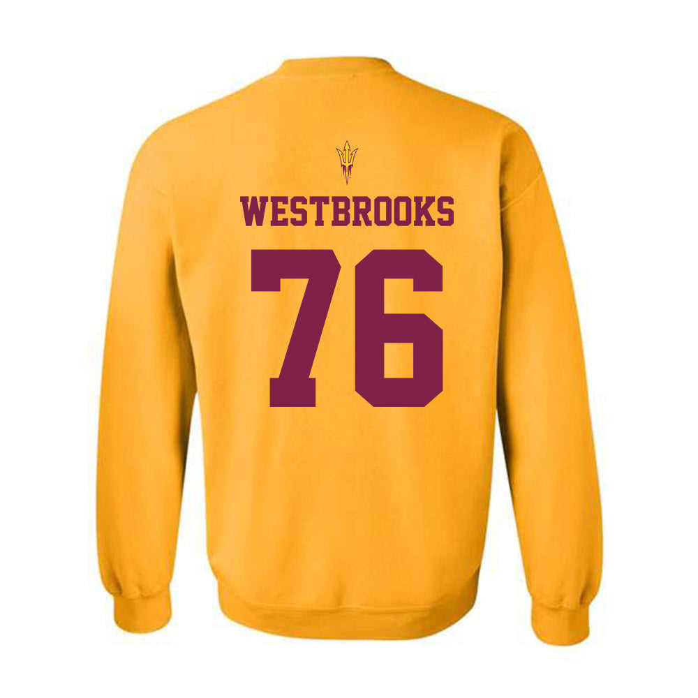 Arizona State - NCAA Football : Rashad Westbrooks - Senior Day Crewneck Sweatshirt-1