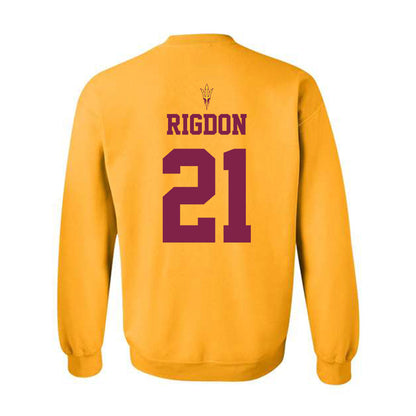 Arizona State - NCAA Football : Grayson Rigdon - Senior Day Crewneck Sweatshirt-1