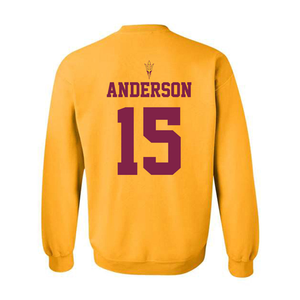 Arizona State - NCAA Football : Khamari Anderson - Senior Day Crewneck Sweatshirt-1