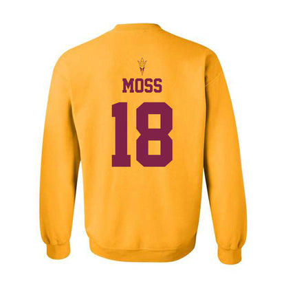 Arizona State - NCAA Football : Jalen Moss - Senior Day Crewneck Sweatshirt-1