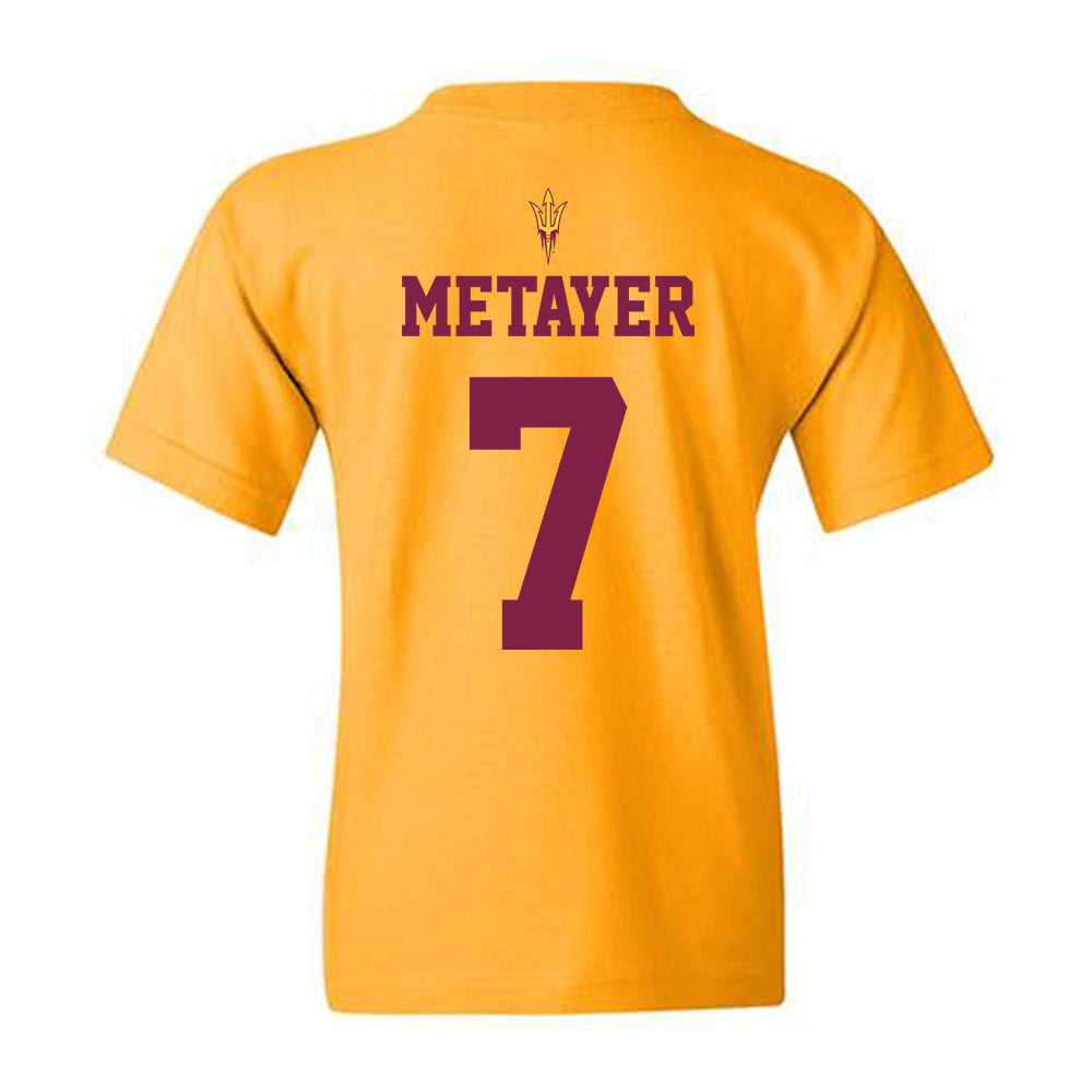 Arizona State - NCAA Football : Chamon Metayer - Senior Day Youth T-Shirt-1