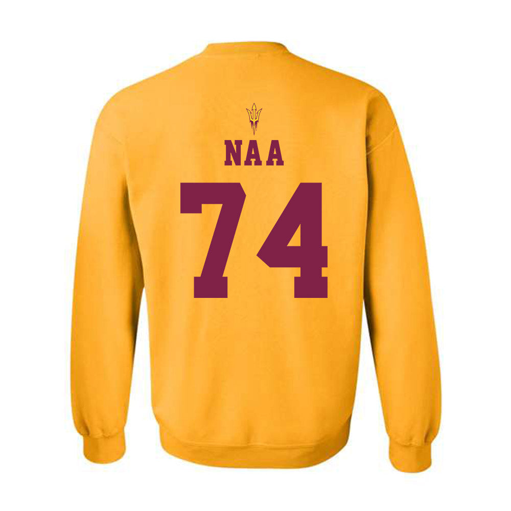 Arizona State - NCAA Football : Sean Na'a - Senior Day Crewneck Sweatshirt-1
