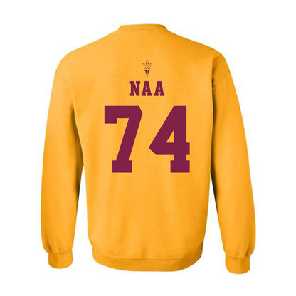Arizona State - NCAA Football : Sean Na'a - Senior Day Crewneck Sweatshirt-1
