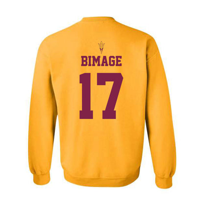 Arizona State - NCAA Football : Rodney Bimage - Senior Day Crewneck Sweatshirt-1