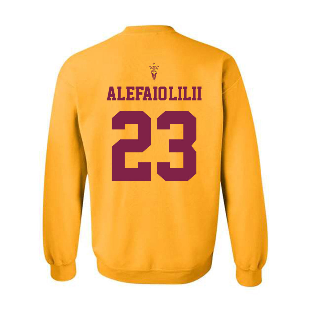 Arizona State - NCAA Football : Benjamin Alefaio-Lilii - Senior Day Crewneck Sweatshirt-1