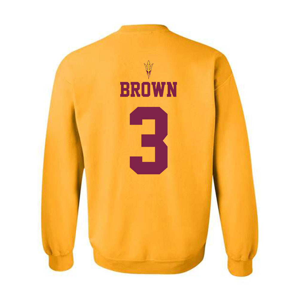 Arizona State - NCAA Football : Raleek Brown - Senior Day Crewneck Sweatshirt-1