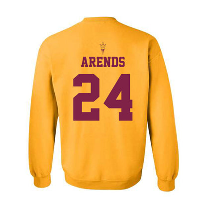 Arizona State - NCAA Football : Coleson Arends - Senior Day Crewneck Sweatshirt-1