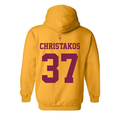 Arizona State - NCAA Football : Tommy Christakos - Senior Day Hooded Sweatshirt-1