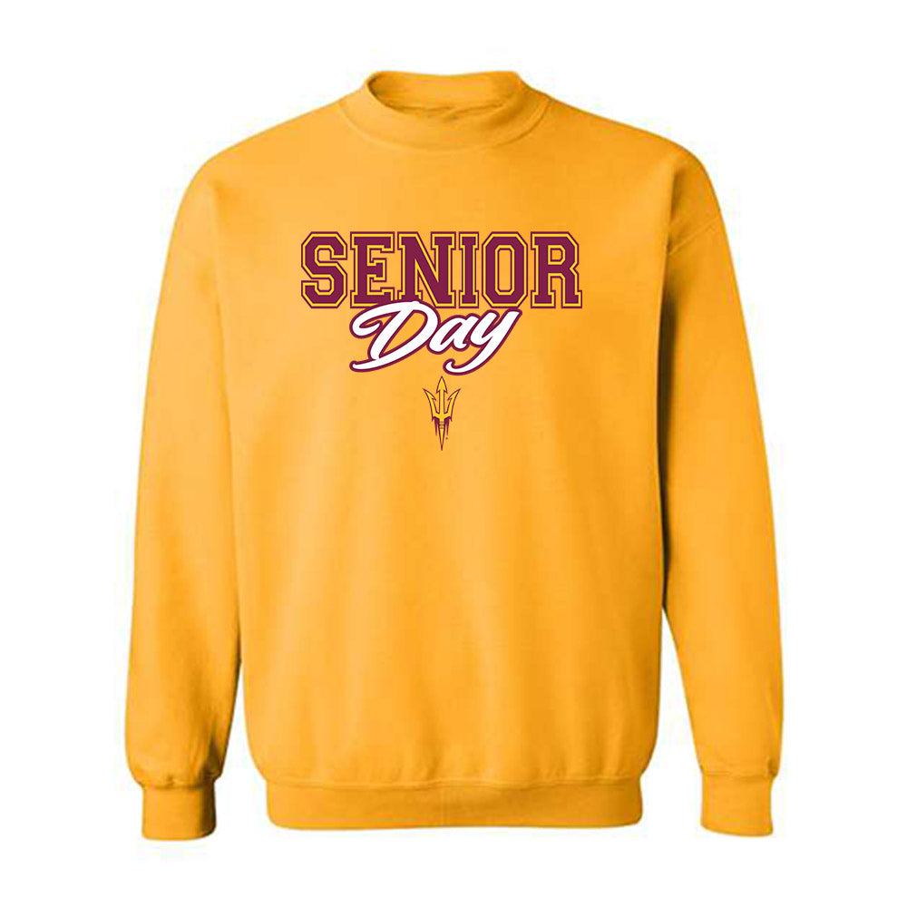 Arizona State - NCAA Football : Plas Johnson - Senior Day Crewneck Sweatshirt-0
