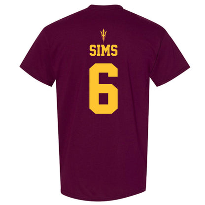 Arizona State - NCAA Football : Jeff Sims - Fashion Shersey T-Shirt-1