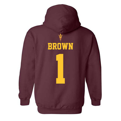 Arizona State - NCAA Football : Kyson Brown - Fashion Shersey Hooded Sweatshirt-1